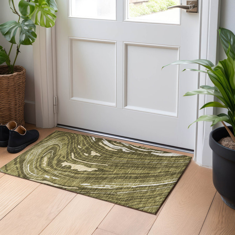 Tapis intérieur / extérieur lavable à la machine Chayden ACN1051, Rectangle 1 pi 8 po x 2 pi 6 po
