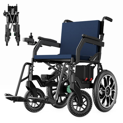 Demotour Electric Wheelchair For Adult 25 Miles Long Travel Range, 39lbs Ultra Lightweight All Terrain Travel Foldable Power Motorized Wheel Chairs With 19” Wide Seat For Senior, Airline Approved, Outdoor Activity