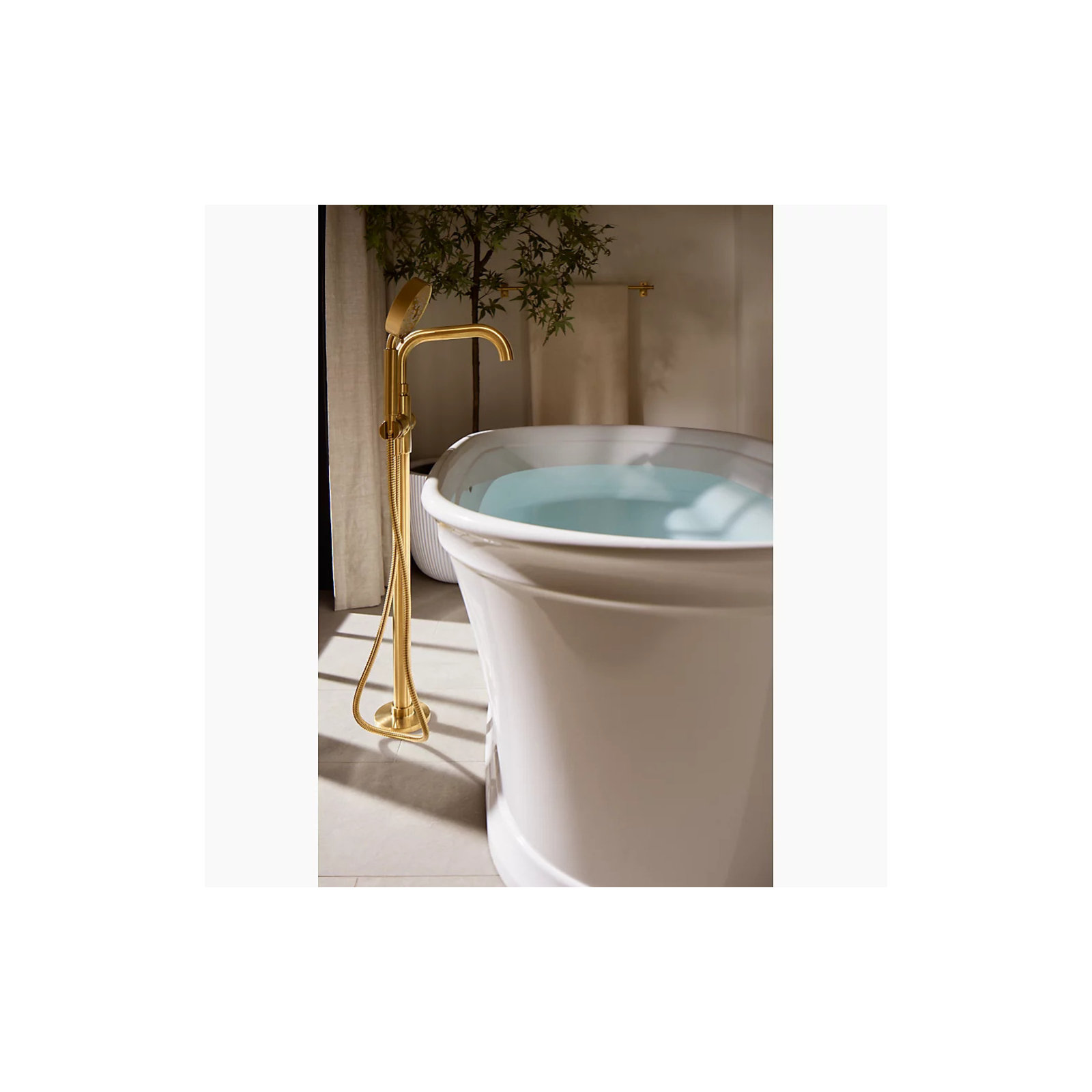 Castia by Studio McGee Towel Bar, Vibrant Brushed Moderne Brass, 2.5" H x 24" W x 3.25" D