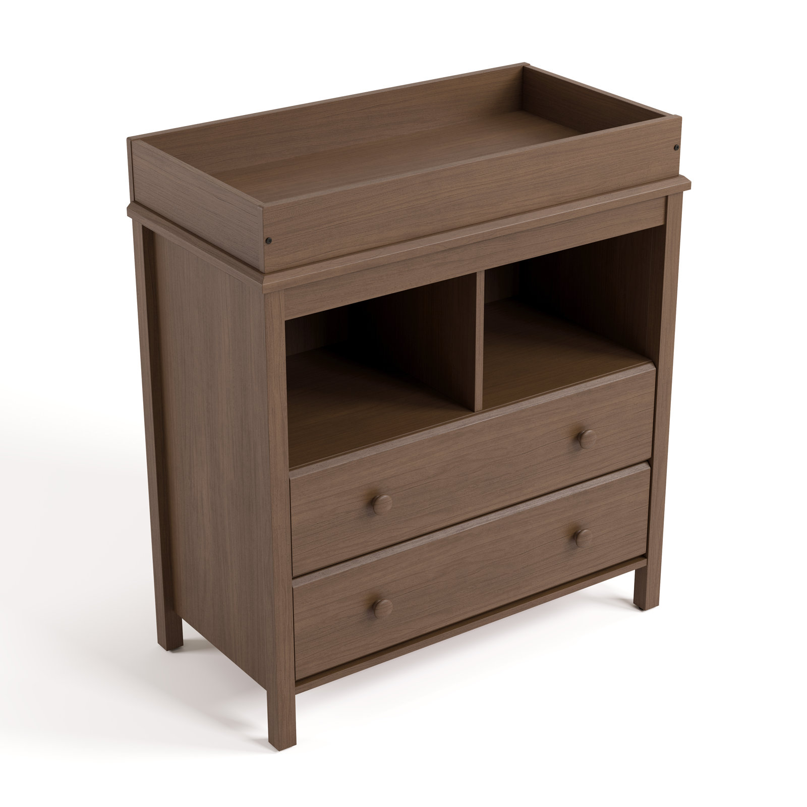 Alpine Changing Table Dresser, Hazelnut
