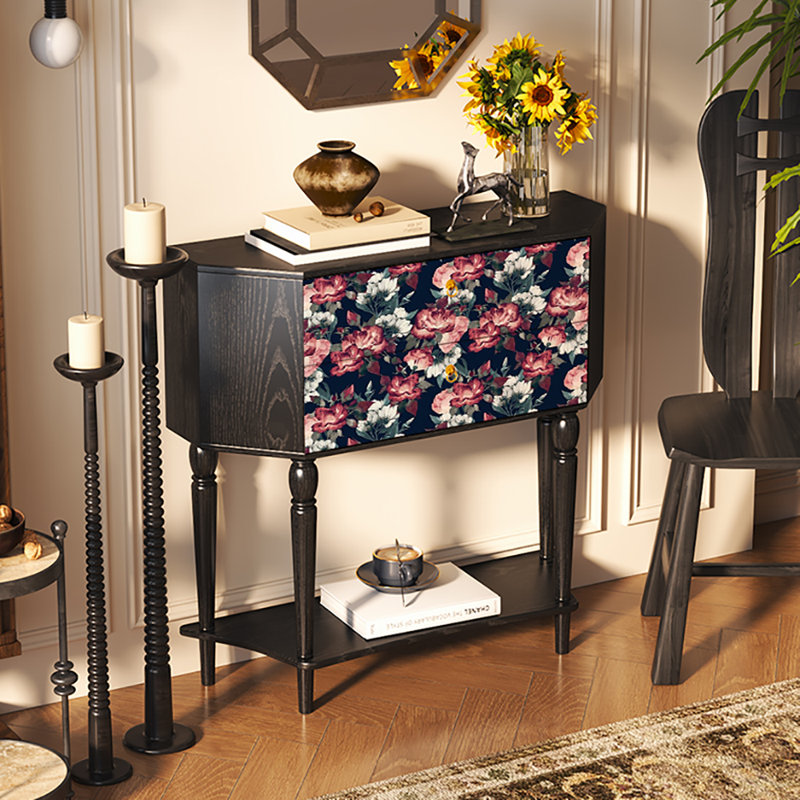 Buffet 33,5 "de style rétro, Noir