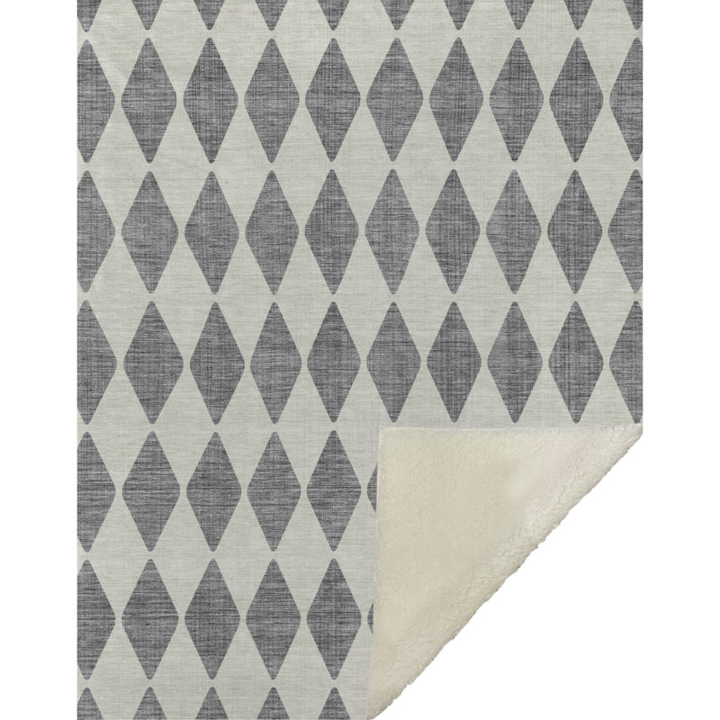 Jeté en sherpa Addison ASB578, Gris