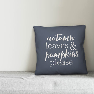  Autumn Leaves & Pumpkins Please Throw Pillow Cover