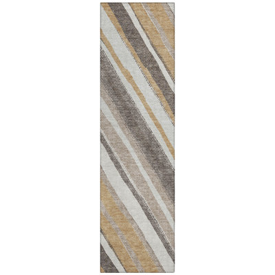 Machine Washable Indoor/Outdoor Jenning ACN2282 Stripes Rug