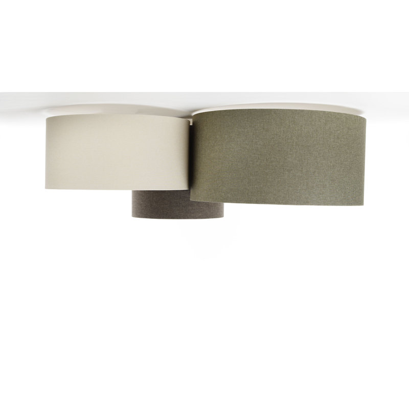 Avaughn Flush Mount, Black/Grey/White