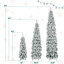 8 pi, 6 pi, 4 pi avec sapins de Noël pré-éclairés, 3 arbres de Noël artificiels avec flocage de neige, arbre de Noël, 1455 branches, 520 lumières DEL, 11 modes d'éclairage