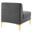 Chaise sans accoudoirs en velours Triumph Channel-1867309686
