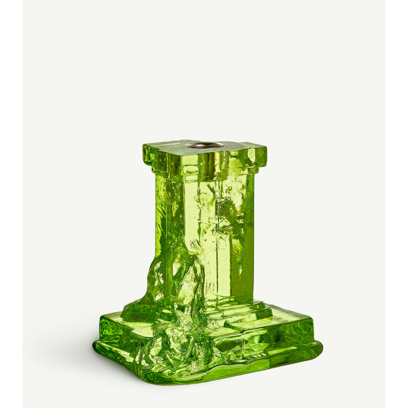 Rocky Baroque 5.91'' H Glass Tabletop Candlestick
