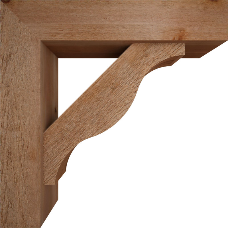 Support Funston Block avec support décalé, 34 x 34, Cèdre rouge occidental de l 8 po (scié brut)