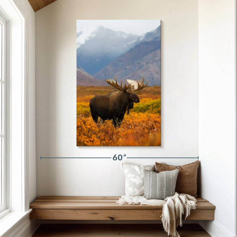 Brampt Moose In Pasture, 48" H x 32" W