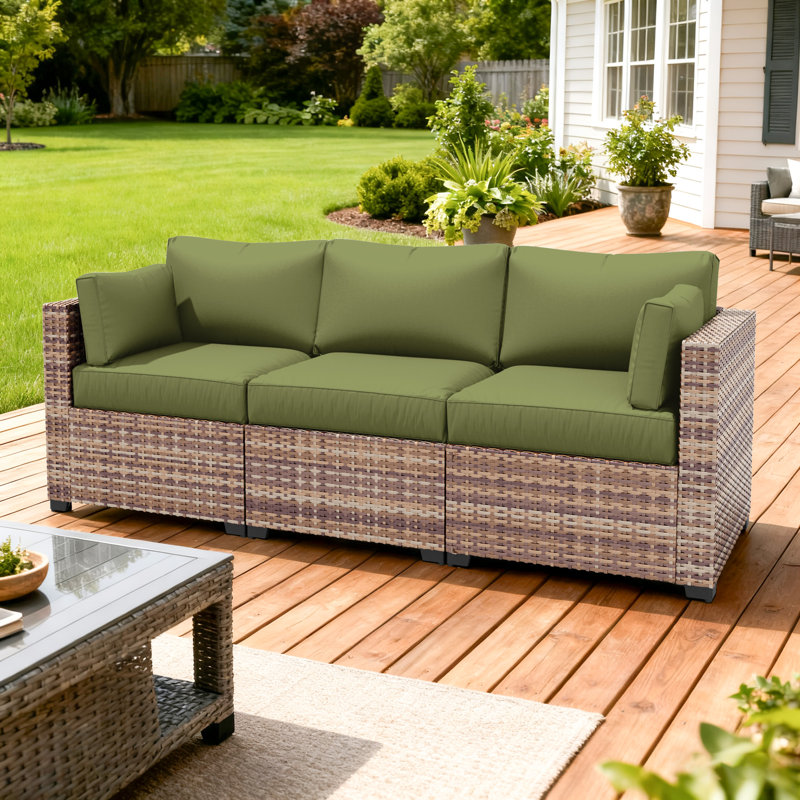 8 housses de coussin d'extérieur housses de patio toutes saisons pour meubles d'extérieur, housses seulement, Vert clair