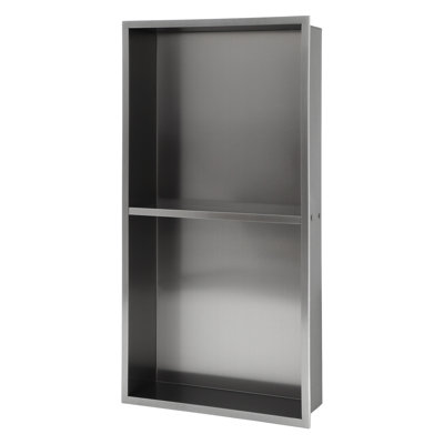 Double tablette 13 "X 25" en acier inoxydable pour niche de douche