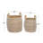 Banana Leaf Handmade String Detail Decorative and Functional Storage Basket with Handles