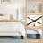 Upholstered Platform Bed Frame with Tufted Nailhead Trim Wingback Headboard-741877961-741877963