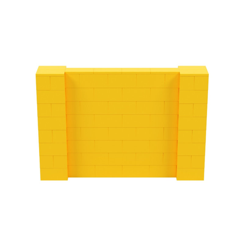 Ensemble mural 4 pi de hauteur Everblock, Jaune, 72"