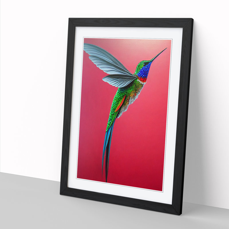 Northlakes Hummingbird Traditional Vol.3 - Picture Frame Print, 34cm H x 25cm W x 2cm D, Walnut
