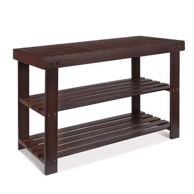 Contemporary Style Premium Solid Wood Shoe Bench by Red Barrel Studio