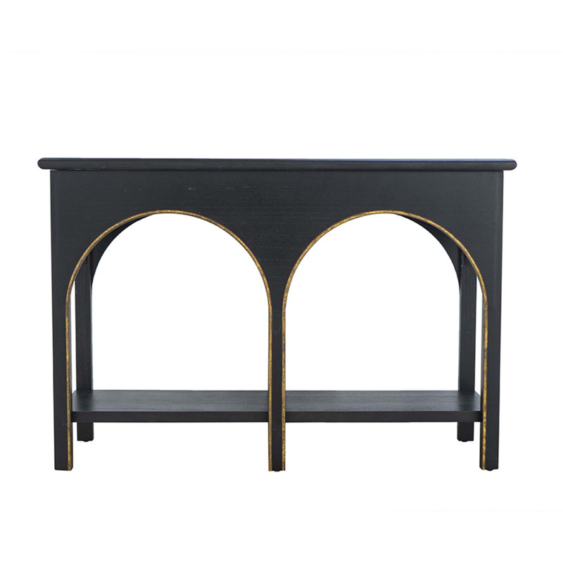 Elegant Modern Console Table with Gold Accents