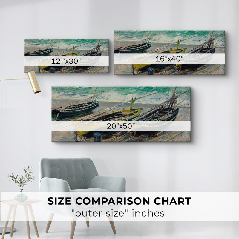 Série nautique-CDLX- Toile tendue avec châssis - Prêt à accrocher, H 12 po x l 30 po