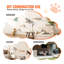 Ensemble de tablettes murales murales pour chat avec 2 poteaux de saut et 2 hamacs