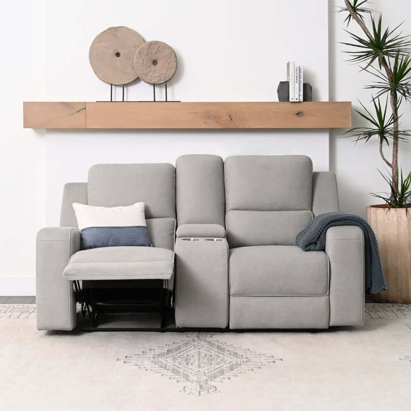 Arlynn Square Arm Reclining Loveseat, Gris clair