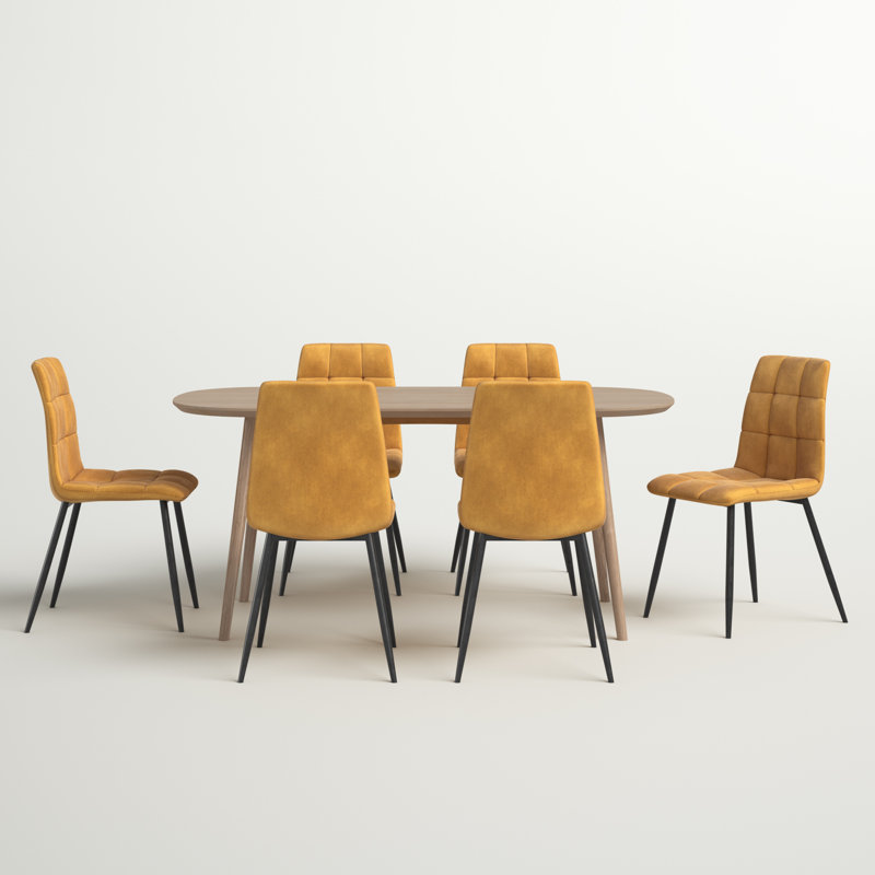 Omari 6 - Person Dining Set, Mustard