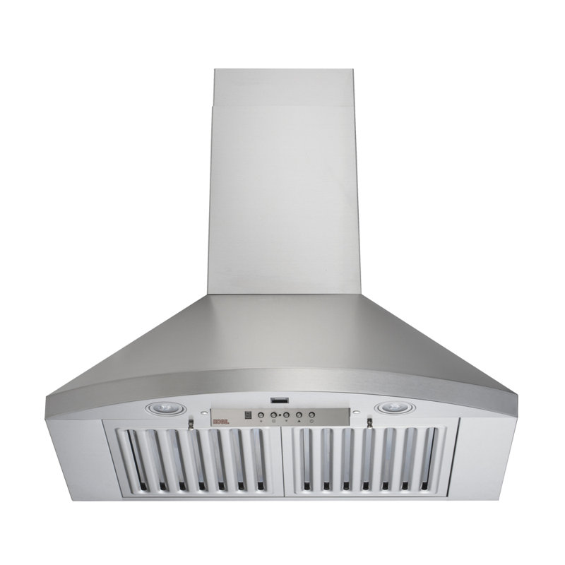 Hotte murale 30 "Premium 600 CFM à conduit en argent