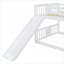 Lit superposé double au-dessus de double en pin massif avec échelle et amp; Glissade - Sans sommier blanc pour les chambres à coucher peu encombrantes