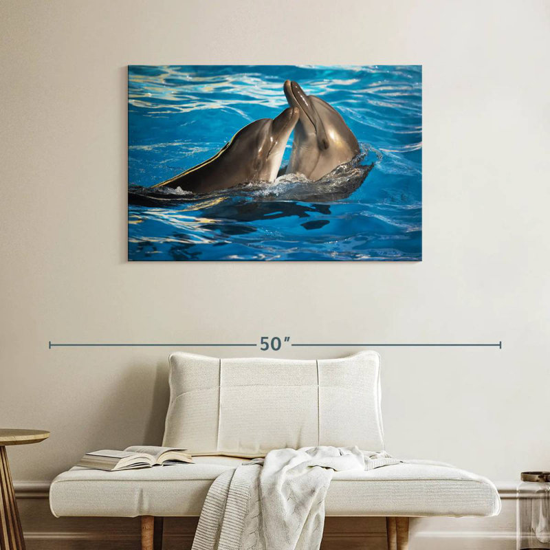 Bottlenose Dolphins, 26" H x 39" W