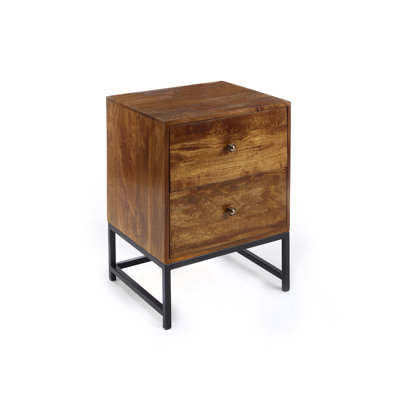 2 - Drawer End Table Built-In Outlets