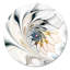 Art floral en verre coloré blanc - Grand art mural à motif floral sur toile-938230684-854634603-908805942