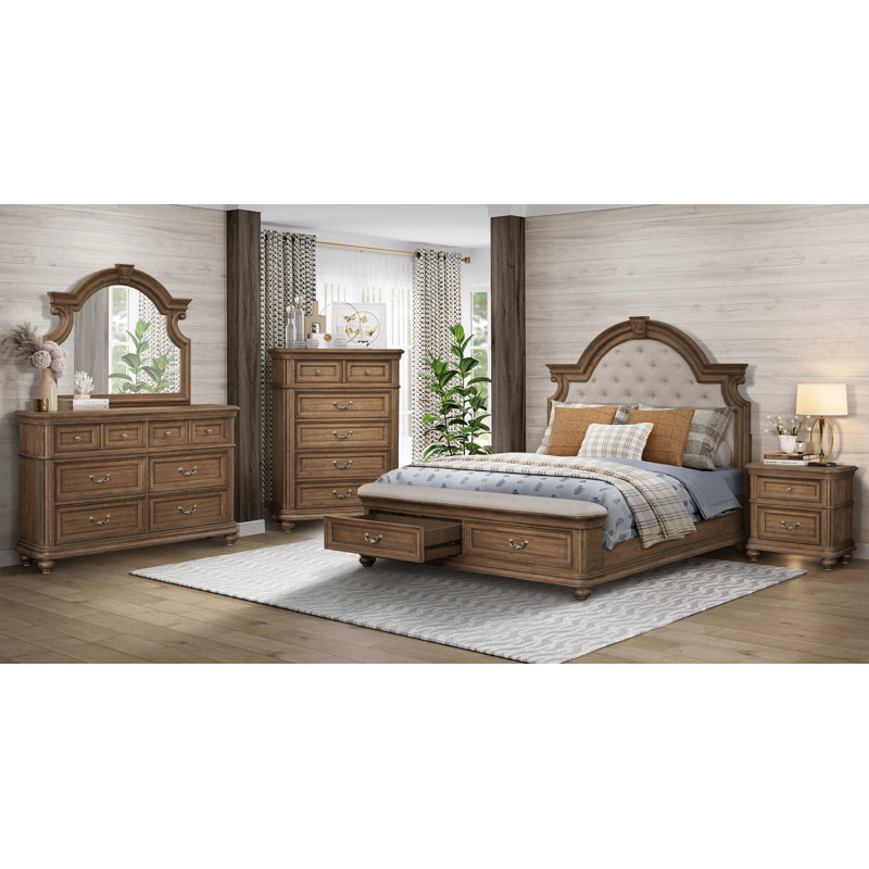Amadahy 41'' W 5 - Drawer Dresser, Brown
