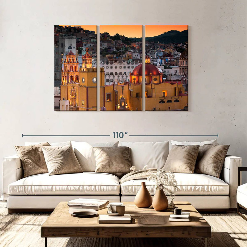 Sebbie Guanajuato au coucher du soleil, H 48 po x l 74 po