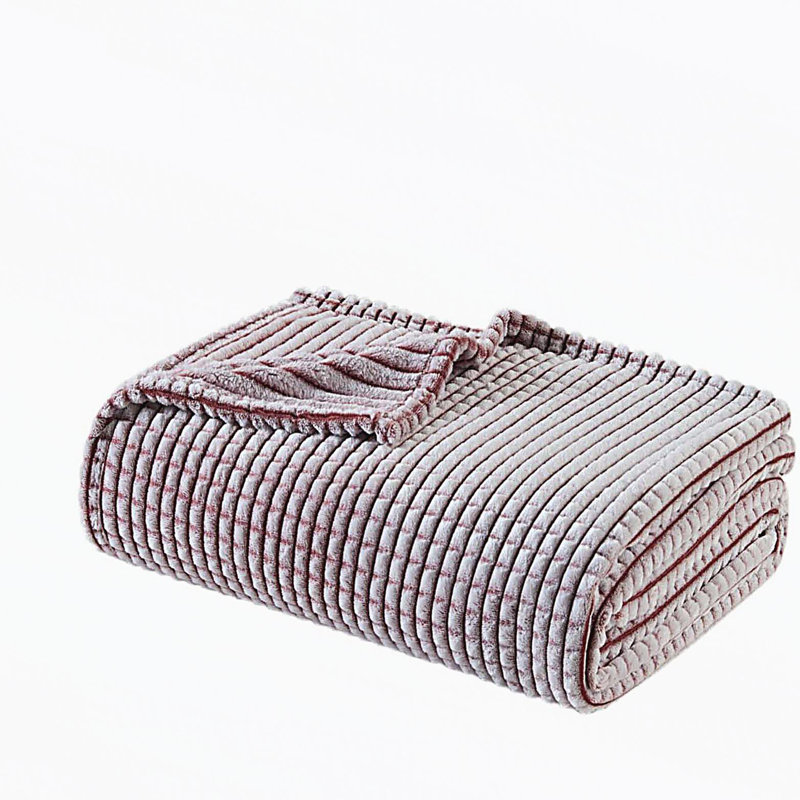 Carved Plush Blanket Full/Queen, Red, Full