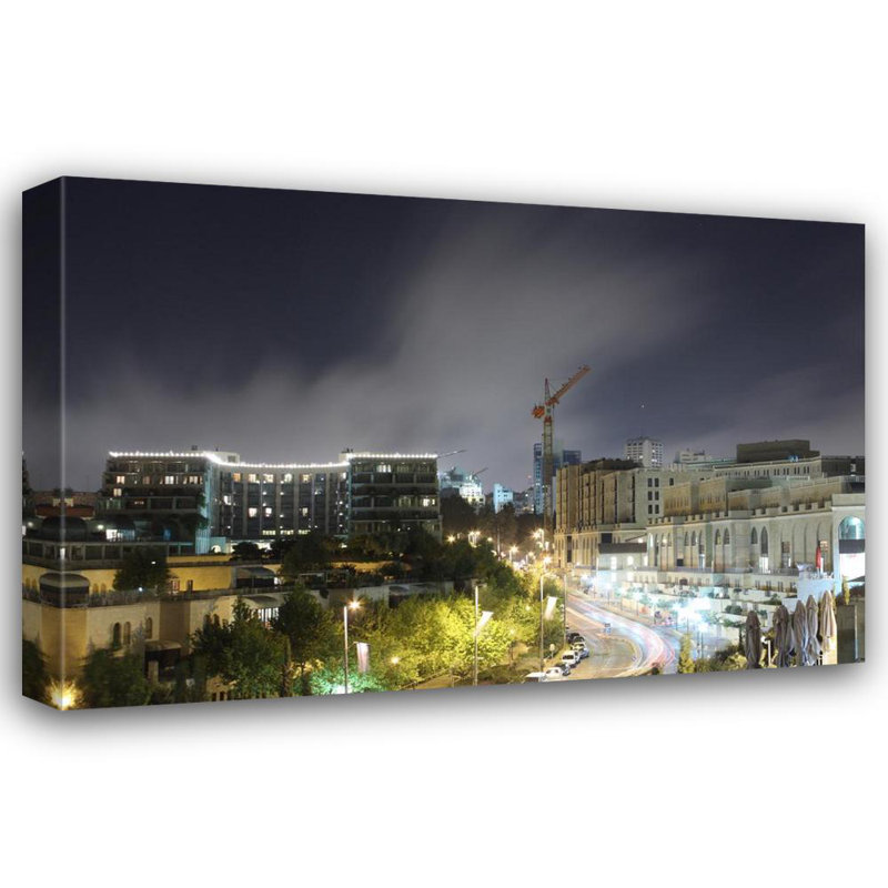 Jerusalem at Night, 16" H x 24" W