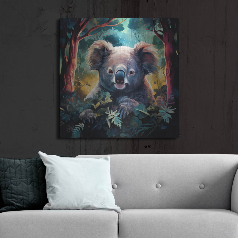 Art mural en métal «Koala» par r3darch0n, H 36 po x l 36 po