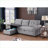 Sectional Sofa with Pull-Out Twin Sleeper &amp; Storage Chaise | Light Gray Linen