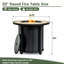 Table de foyer d'extérieur en acier 50 000 BTU avec dessus en mosaïque - Chaufferette au propane ronde de 30 po pour patio, terrasse et jardin