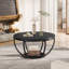 Adalise 2 Tier Metal and Wood Floor Shelf Coffee Table with Storage, Multiple Colours-360556545-360556549