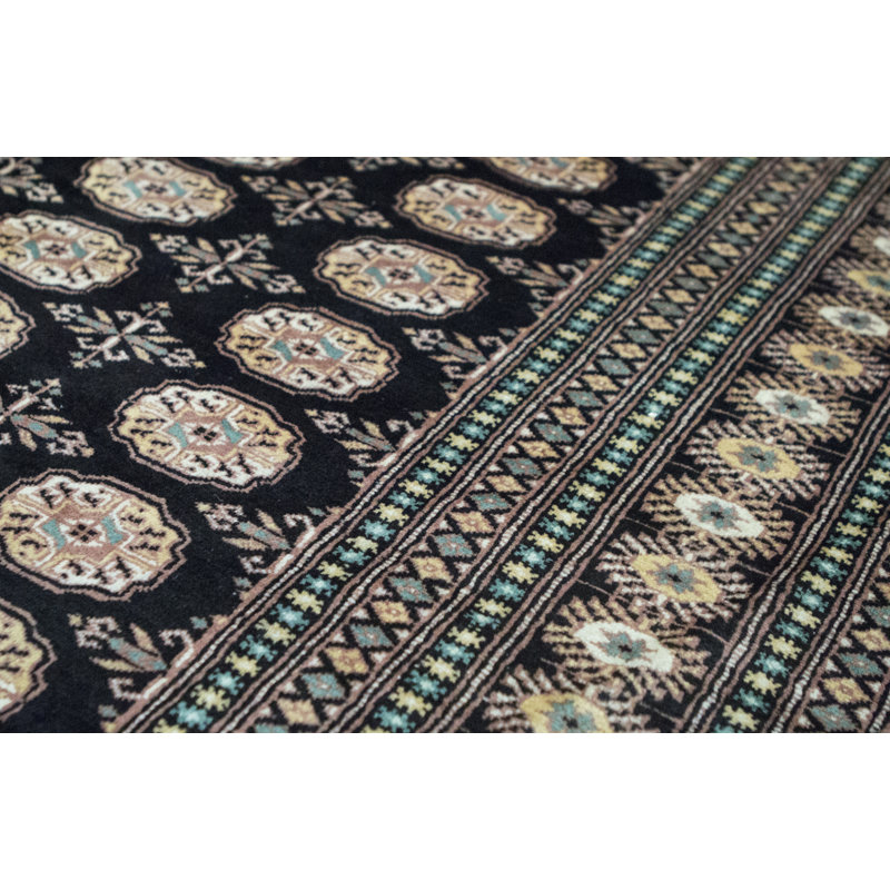 Wool Southwestern Area Rug in Blue/Black/Brown