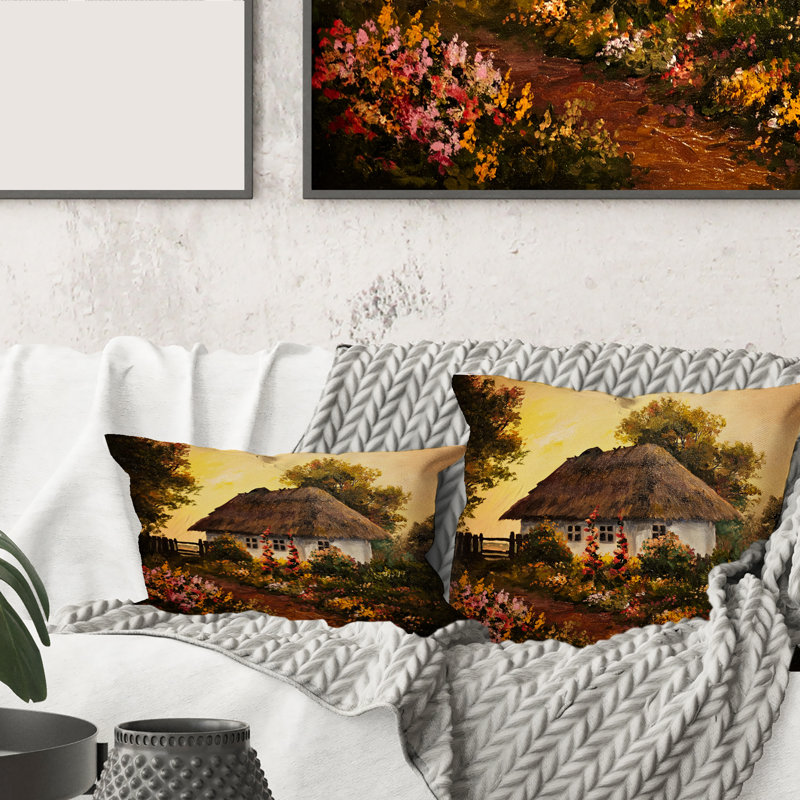 Housse de coussin rectangulaire et insert Cottage at Sunset