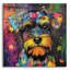  «Woof Schnauzer» par Rich Monet, art mural en verre acrylique, 12 po x 12 po