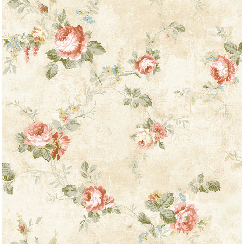 Rouleau de papier peint l 33 pi x l 20,5 po floral trail Tyrion, Orange