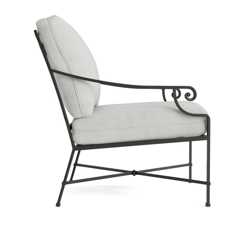 Venetian Outdoor Lounge Chair, Textured Pewter, Fusion Dove