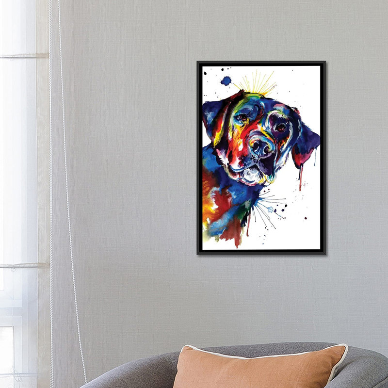 «Lab», reproduction d'impression sur toile, H 26 po x l 18 po x P 1,5 po, Toile avec cadre noir, Pas de tapis