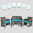 Alyssya 4 Piece Rattan Sofa Seating Group-768650563