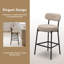 Tabouret de comptoir moderne à dossier courbé et rembourré-133445005-133445008