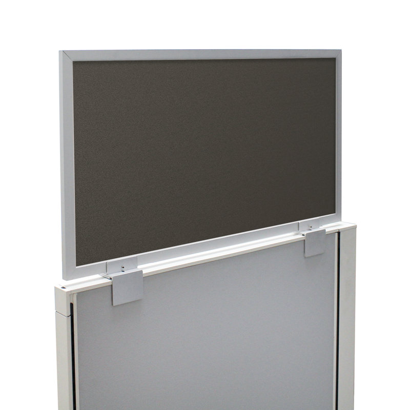 Panneau d'intimité acoustique avec petit support, En aluminium, Zéro, H 12 po x l 24 po x p 0,63 po