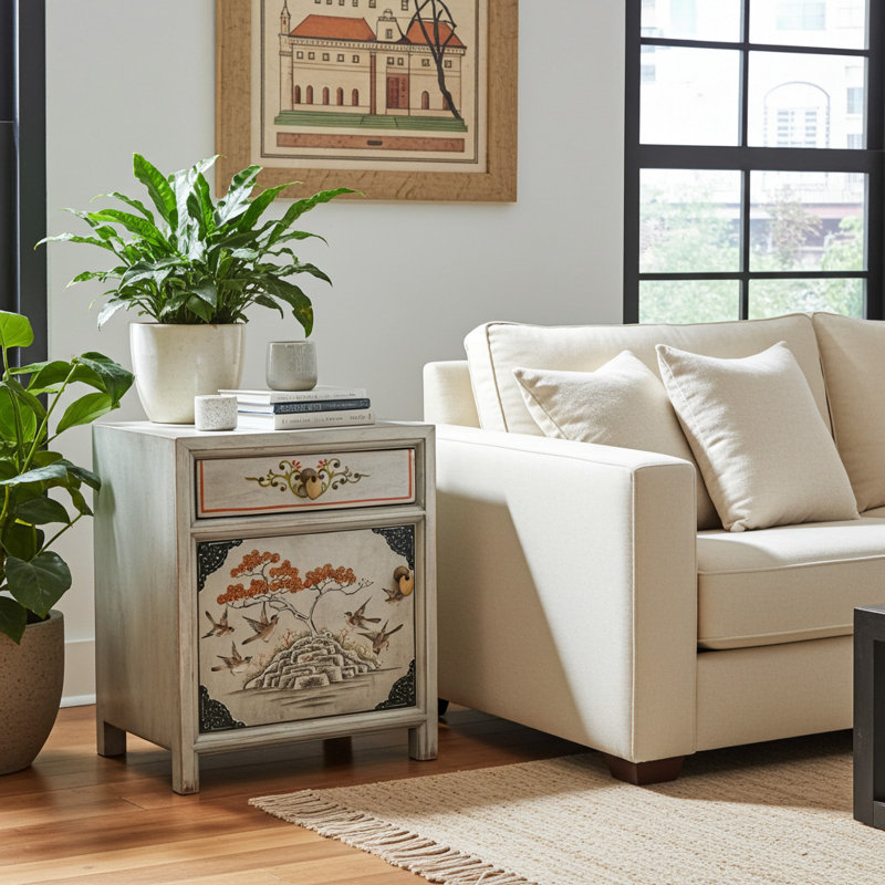 Didar 45cm W Solid + Manufactured Wood Bedside Table