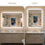 Miroir mural avec lumières - sans cadre, gradation infinie, antibuée, 3 modes d'éclairage, Bluetooth intégré-647609507-624963430